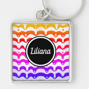 Porte-clés Jazzy Tropical psychedelic Driving Stripes