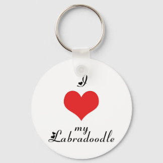 Porte-clés J'Coeur Mon Porte - clé de Labradoodle