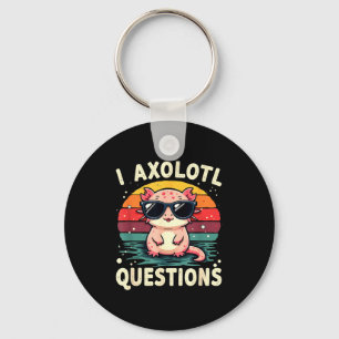 Porte-clés Je Axolotl Questions Mignon Drôle Rétro Design de