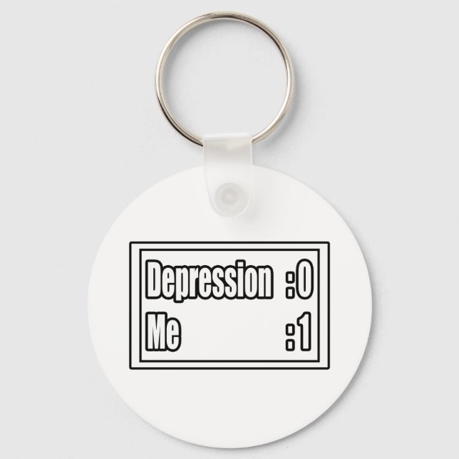 Porte-clés Je Bats La Dépression (Tableau De Bord) (Recto)