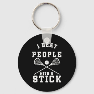 Porte-clés Je Battre Les Gens Avec Un Joueur De Crosse Stick