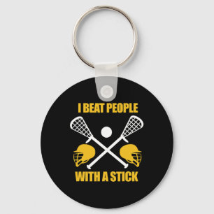 Porte-clés Je Battre Les Gens Avec Un Stick Lacrosse Lecteur