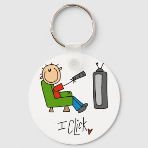 Porte-clés Je clique sur les T-shirts et les cadeaux de TV Ad