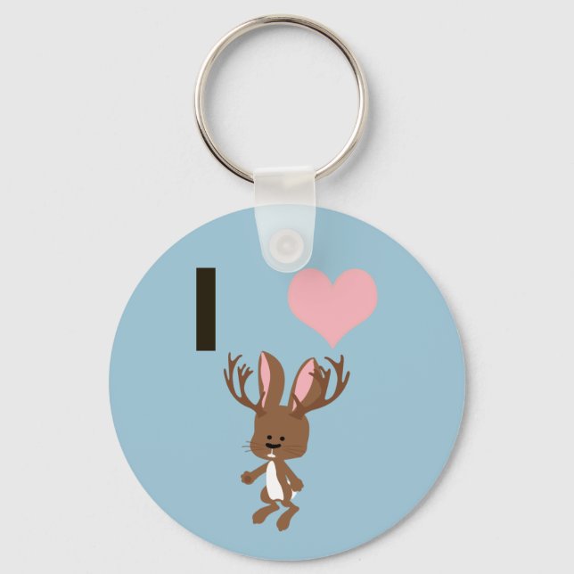 Porte-clés Je coeur Jackalope (Recto)