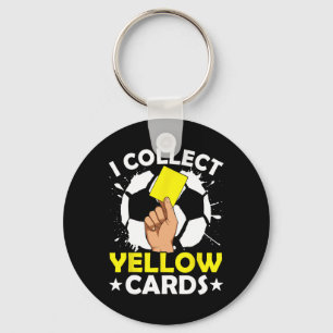Porte-clés Je collectionne les cartons jaunes de football