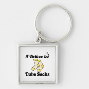 Porte-clés je crois aux chaussettes à tube