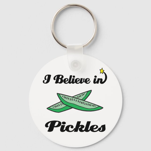 Porte-clés je crois aux cornichons (Recto)