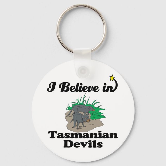 Porte-clés je crois aux diables de Tasmanie (Recto)