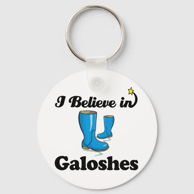 Porte-clés je crois aux galoches (Recto)