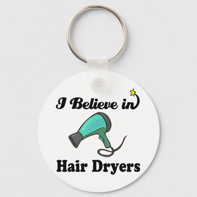 Porte-clés je crois aux sèche-cheveux (Recto)