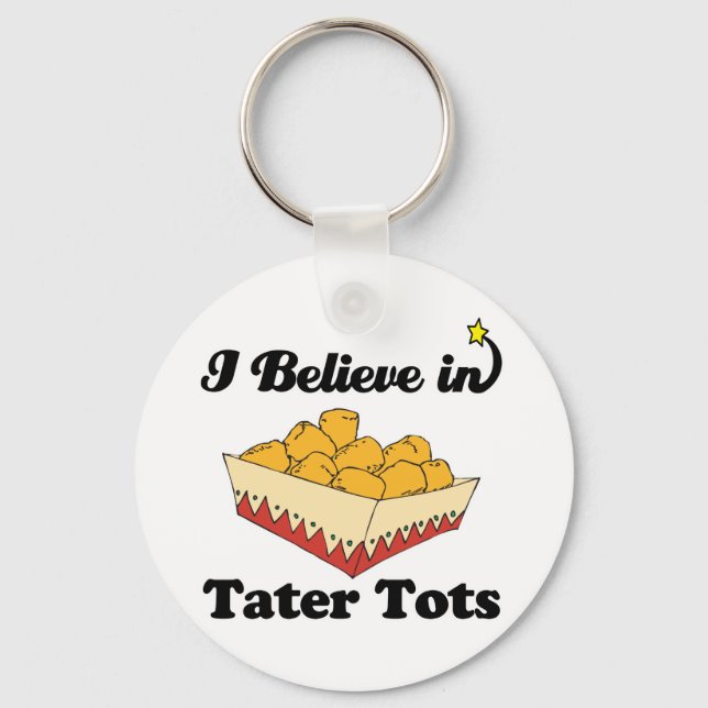 Porte-clés je crois aux tater tots (Recto)