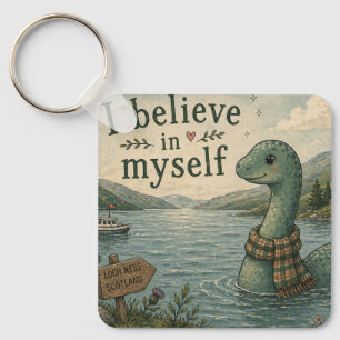 Porte-clés Je crois en moi-même Monstre du Loch Ness fantaisi