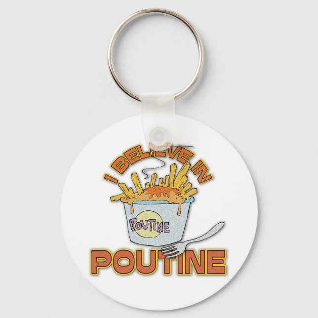 Porte-clés Je Crois En Poutine (Recto)