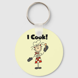 Porte-clés Je cuisine - Chef féminin