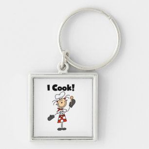 Porte-clés Je cuisine - Chef féminin