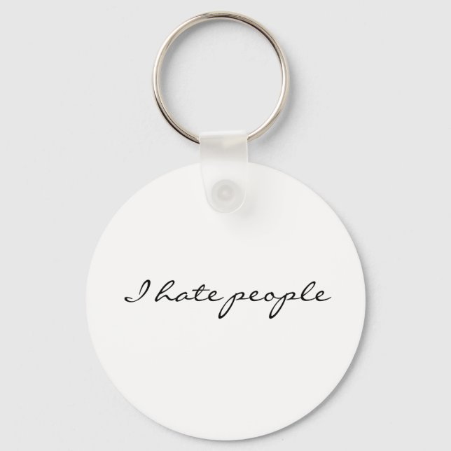 Porte-clés Je déteste les gens (Recto)