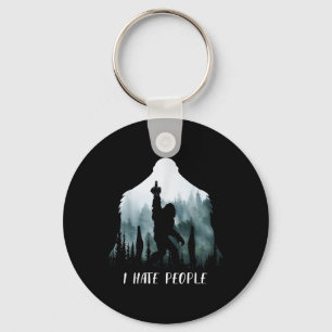 Porte-clés Je déteste les gens Bigfoot drôle Bigfoot cadeau d