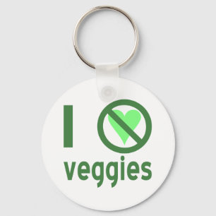 Porte-clés Je déteste les légumes, pas d'amour