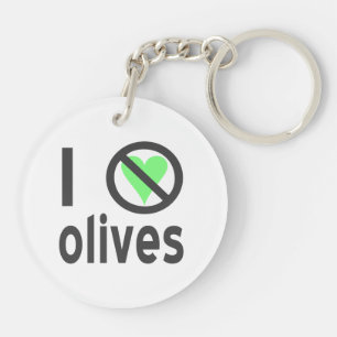 Porte-clés Je déteste les olives, pas d'amour