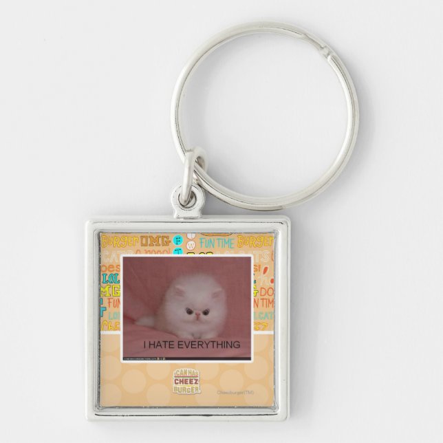 Porte-clés Je déteste tout (Devant)