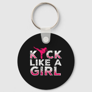 Porte-clés Je donne des coups de pied comme une fille - kickb