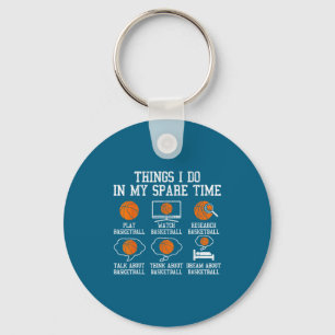 Porte-clés Je fais des trucs de basket-ball pendant mon temps