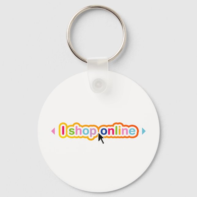 Porte-clés Je fais du shopping en ligne (Recto)