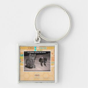 Porte-clés Je fixe le chiot