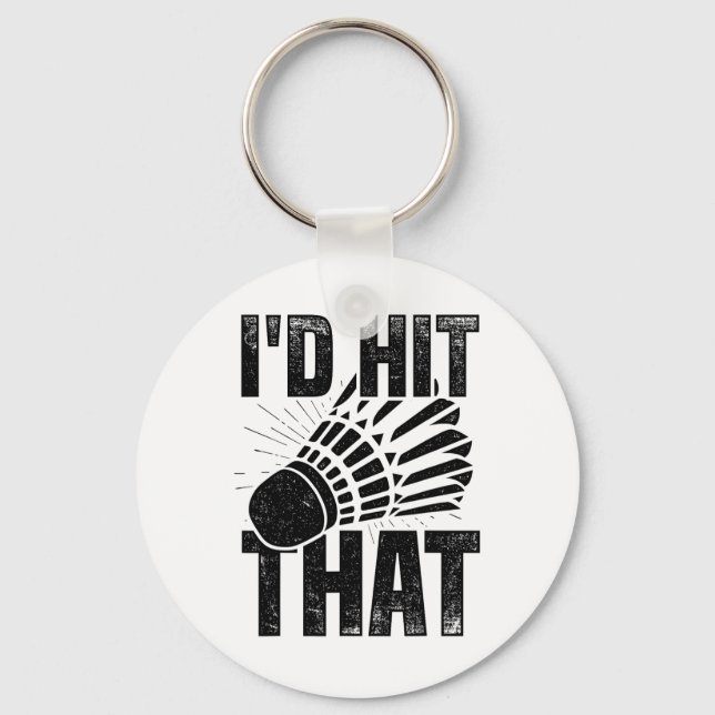 Porte-clés Je frapperais ce Volant de badminton Badminton Pla (Recto)
