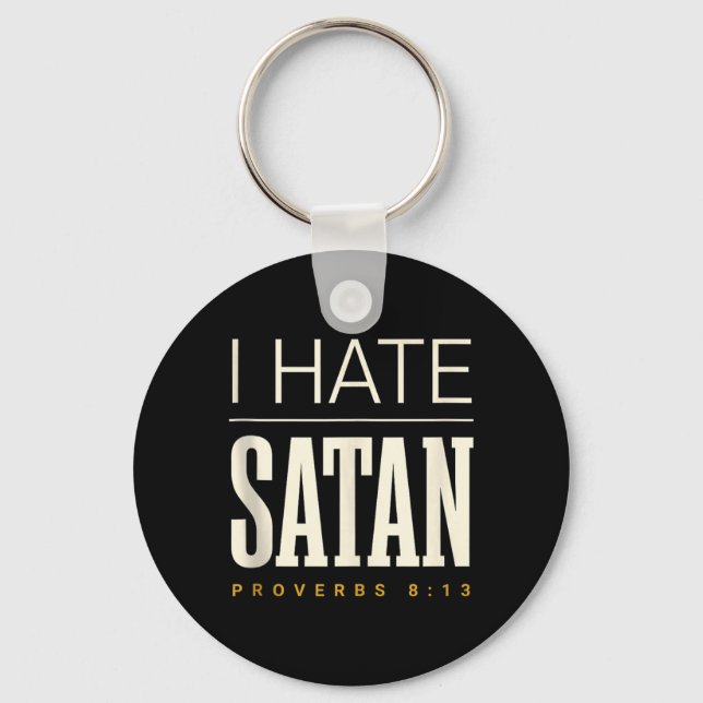 Porte-clés Je hais Satan (Recto)
