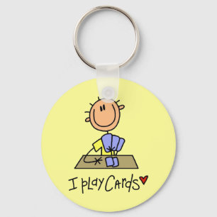Porte-clés Je Joue aux Cartes Tshirts et Cadeaux