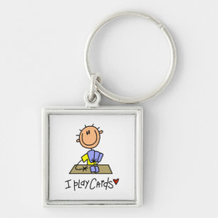 Porte-clés Je Joue aux Cartes Tshirts et Cadeaux