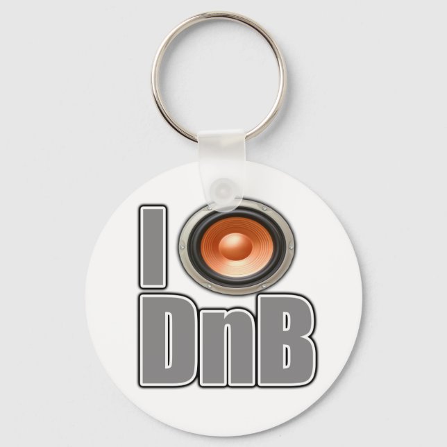 Porte-clés Je joue DnB Drum and Bass chemises et équipement d (Recto)