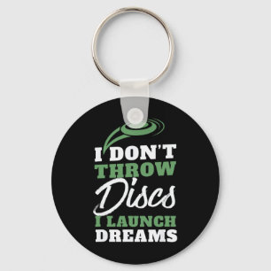 Porte-clés Je lance des rêves Citation drôle de disc golf