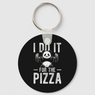 Porte-clés Je le fais pour l'humour de musculation Panda Pizz