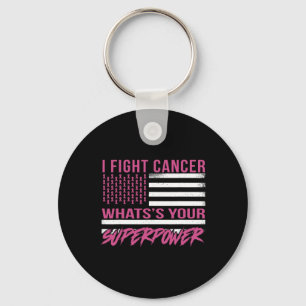 Porte-clés Je lutte contre le cancer Quelle est votre superpu