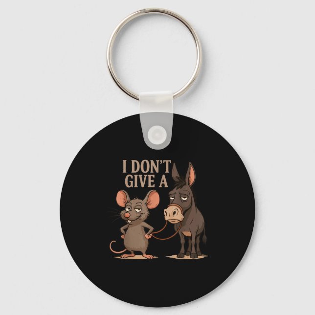 Porte-clés Je Me Fiche Du Sarcasme Des Rats, Mème Drôle De Ra (Recto)