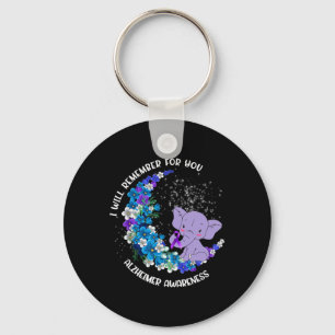 Porte-clés Je me rappellerai pour vous Alzheimer Awareness El
