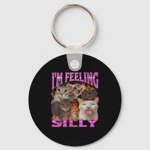 Porte-clés Je me sens drôle Mème de chat drôle Bootleg Graphi
