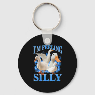 Porte-clés Je me sens idiot drôle mème d'oie bootleg Vintage