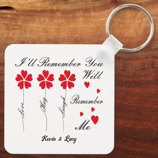 Porte-clés Je me souviendrai de toi, tu te souviendras de moi (Verso)