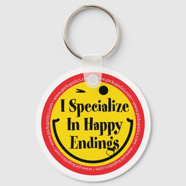 Porte-clés Je me spécialise dans Happy Endings (Recto)