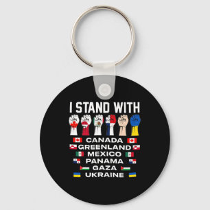 Porte-clés Je me tiens avec Canada Groenland Mexique Panama G