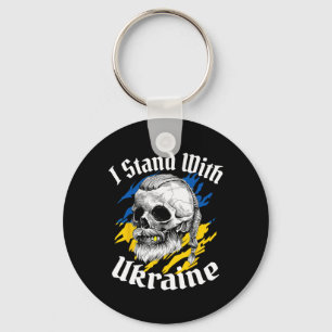 Porte-clés Je me tiens avec le drapeau ukrainien Ukraine Viki