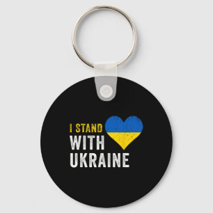 Porte-clés Je me tiens avec l'Ukraine arrêtez Poutine arrêtez