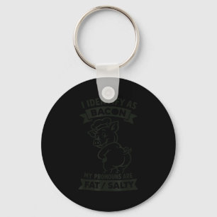 Porte-clés Je m'identifie comme Bacon G, amateur de BBQ drôle