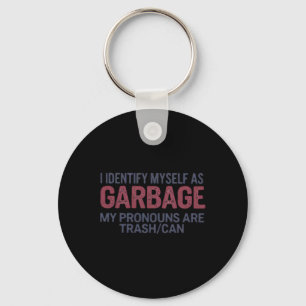 Porte-clés Je m'identifie comme Garge drôle Garge pour Trump