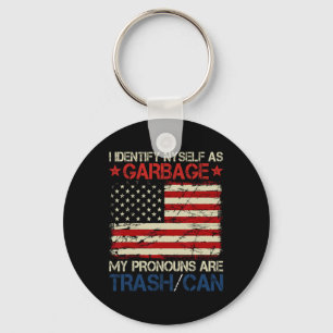 Porte-clés Je m'identifie comme partisan de Garge pour Trump