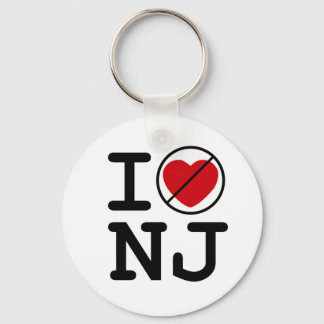 Porte-clés Je n'ai pas le coeur du New Jersey