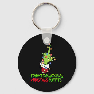 Porte-clés Je ne fais pas de tenue de Noël assortie Xmas Fami